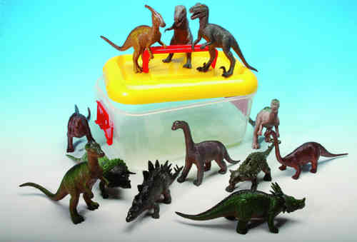 Dinosaurier Set 12 in Box, extra groß